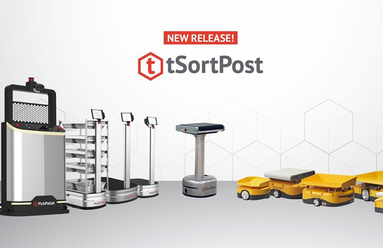 Tsort System Tompkins Robotics offers new tSortPost parcel sortation system ...
